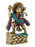 Handcrafted Hanuman Lifted Sanjeevani Mountain Idol Sculptures Showpiece Hts112