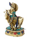 Brass Lord Krishna Flute Playing Statue Kts114