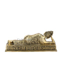 Brass Reclining Resting Buddha Idol Showpiece Statue Bbs299