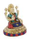 Sitting Laxmi Ganesh Brass Idol Murti Statue Lgbs112