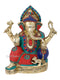 Brass Blessing Ganesh Idol Statue With Turquoise Stone Gts221