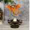 Metal Ganesha Idol Tealight Candle Holder Stand Showpiece