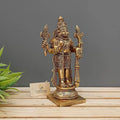 Brass Narasimha Dev Vishnu Idol Murti Statue