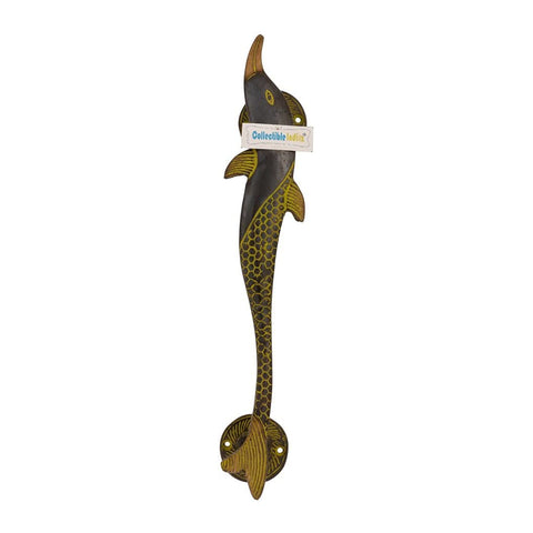 Fish Design Brass Door Handle with Antique Finish