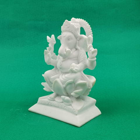 Marble Statue of Lord Ganesha Spiritual Worship Figurine