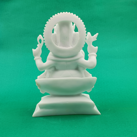 Marble Statue of Lord Ganesha Spiritual Worship Figurine