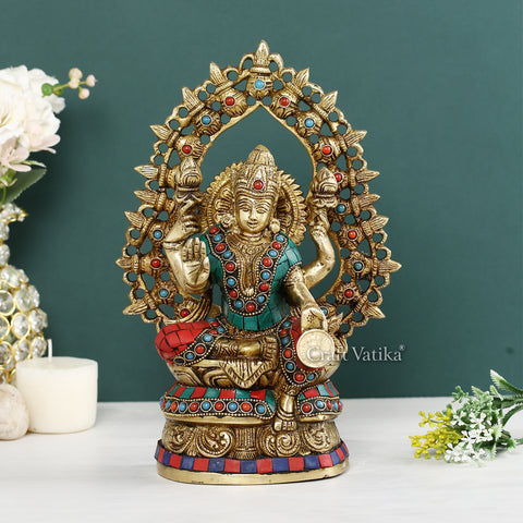 Lakshmi Ji Statue Sitting On Singhasan Decorative Showpiece Lts117