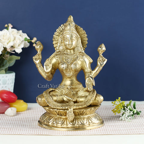 Brass Sitting Lakshmi Maa Idol Murti Statue Lbs111
