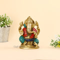 Lord Ganpati Idol In Blessing Sculpture Showpiece Gts233