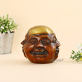 Brass Laughing Four Face Chinese Buddha Idol Statue Showpiece Bbs304