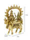 Lord Shiva Parvati Sitting On Nandi Sculpture Brass Statue Shbs134
