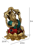Handmade Lakshmi Idol Sitting On Lotus Decorative Showpiece Lts114
