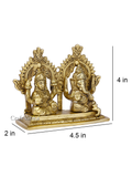 Brass Laxmi Ganesha Idol Murti Statue Lgbs117