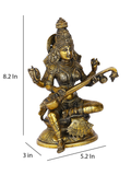 Goddess Saraswati Playing Veena Sculpture Idol Showpiece Sbs103
