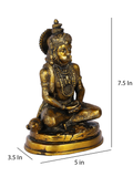 Meditating Hanuman Brass Idol Murti Statue Hbs121