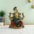 Brass Blessing Pagdi Ganesh Idol Statue With Colorful Stones Gts201
