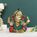 Ganpati Idol With Turban (Pagdi) Decorative Figurine Gts224