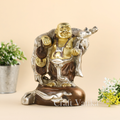 Brass Happy Laughing Buddha Idol Showpiece Good Luck Fengshui Vastu