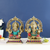 Brass Laxmi Ganesha Idol Murti Sitting On Singhasan Statue Lgbs136