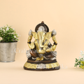 Brass Ganesha Idol Sitting On Round Base Gbs125